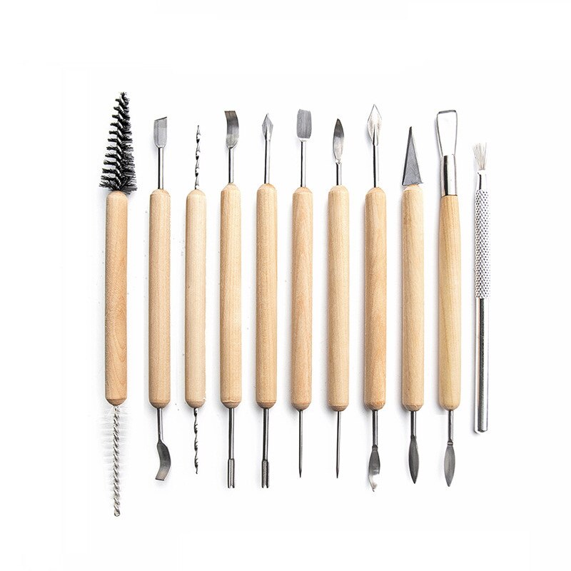 16pcs/set DIY Clay Tools Sculpting Kit Sculpt Smoothing Wax Carving Pottery Ceramic Polymer Shapers Modeling Carved Sculpture