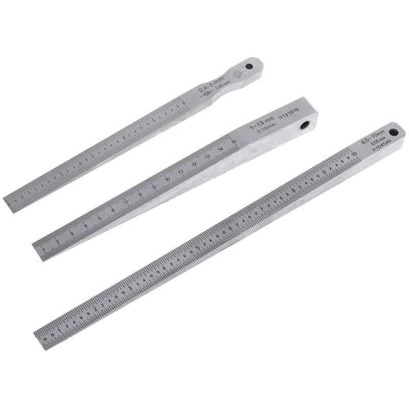 1-15mm 0.5-10mm 0.4-6mm Wedge Feeler Gauge Crack Flatness Layout Insert Wedge Gauge Welding Taper Measure Tool Caliper