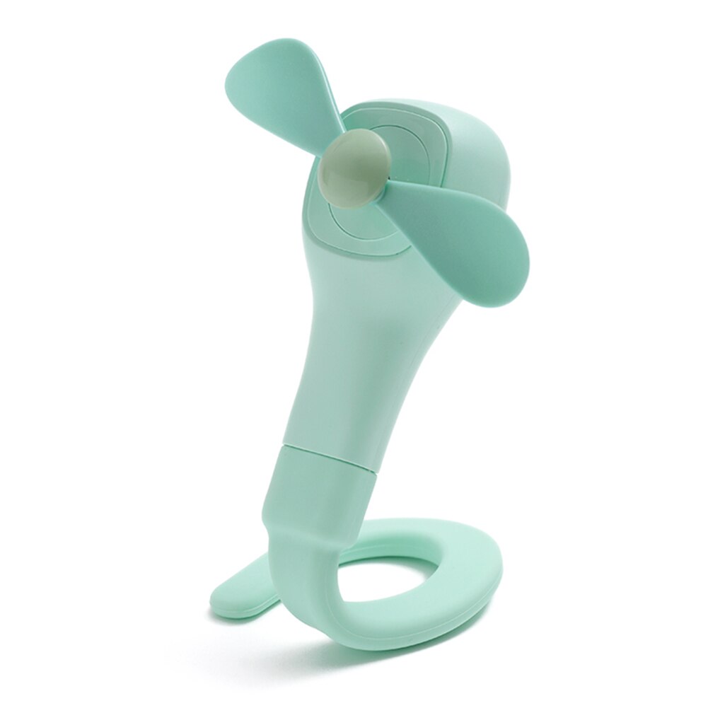 Mini Ventilatore Tenuto In Mano Pieghevole Ventilatore Da Tavolo con 360 ° Girevole Flessibile Del Basamento Tranquilla Ricaricabile per BARBECUE Palestra Ufficio Camera: Green