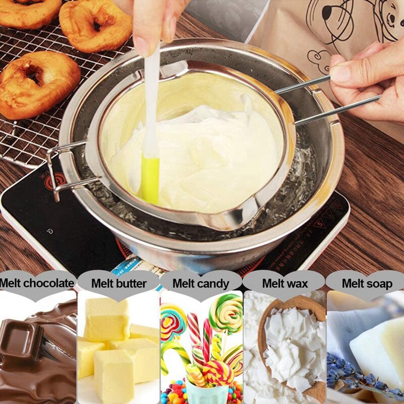Double Boiler Chocolate Melting Pot with Stainless Steel Pot, Candy Melts Pot for Melting Chocolate, Candy