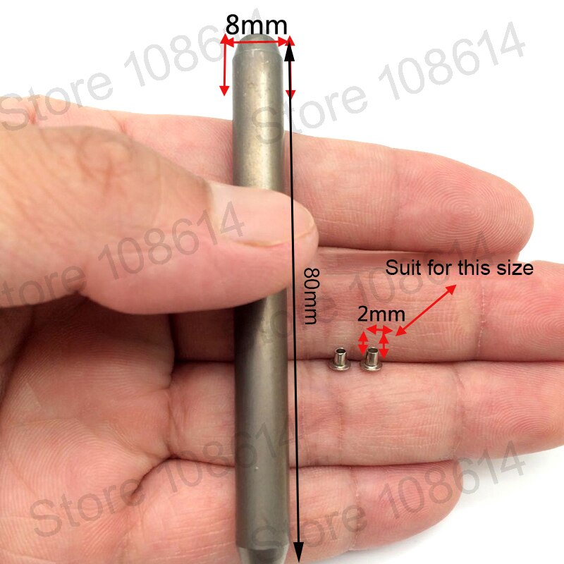 Setting tool for Aluminum Alloy Rivet Flat Head Threaded Rivet tools for Aluminum Flat Round Head Half Hollow Shank Rivet Alumin: for 2mm curling