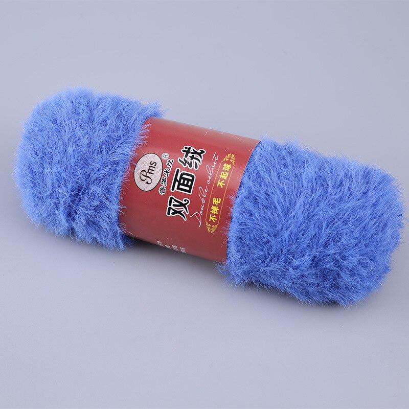 100g/ pelotes de fil à tricoter à la main double face à poils longs en vison doux et cachemire, 100%  fils à crocheter en nylon  jk497 fausse fourrure, corail et velours: 8