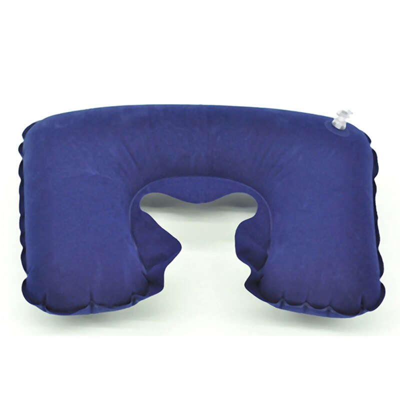 Almohada de viaje en forma de U, almohada inflable para el cuello de coche, cojín de aire para el descanso de la cabeza de la Oficina de viaje, cojín de aire para el cuello almohada