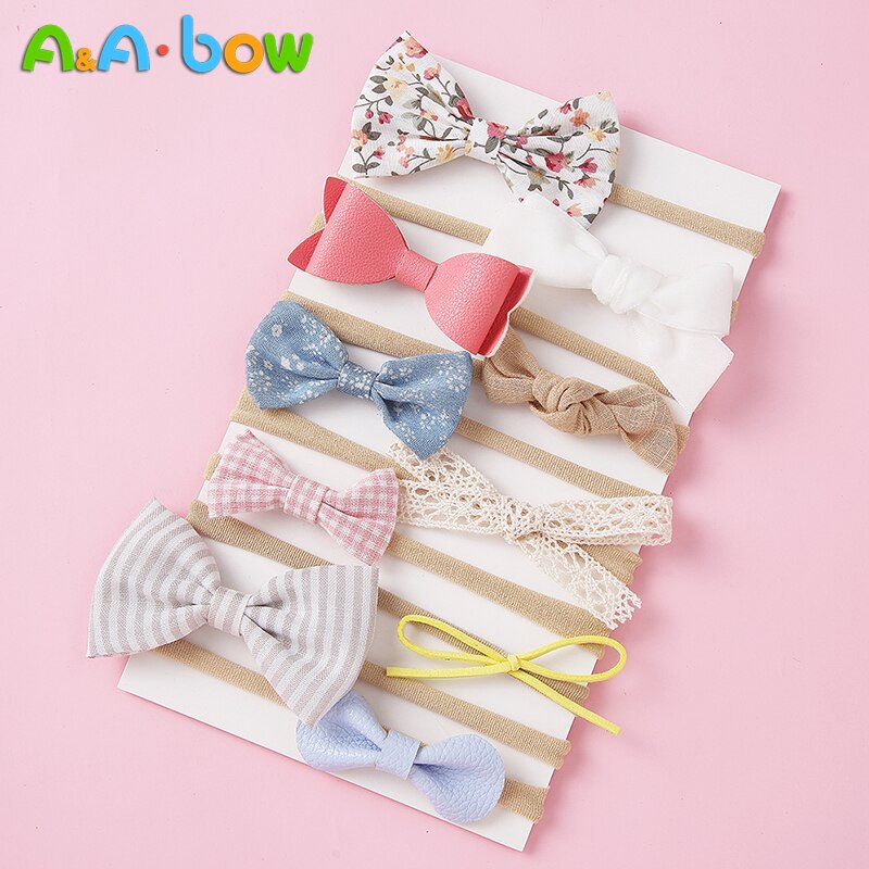 10 unids/set bebé niña niños bebé accesorios para el pelo diadema para los niños cinta para el pelo de lazo cinta para la cabeza con flor para bebé para las niñas de Color de la mezcla