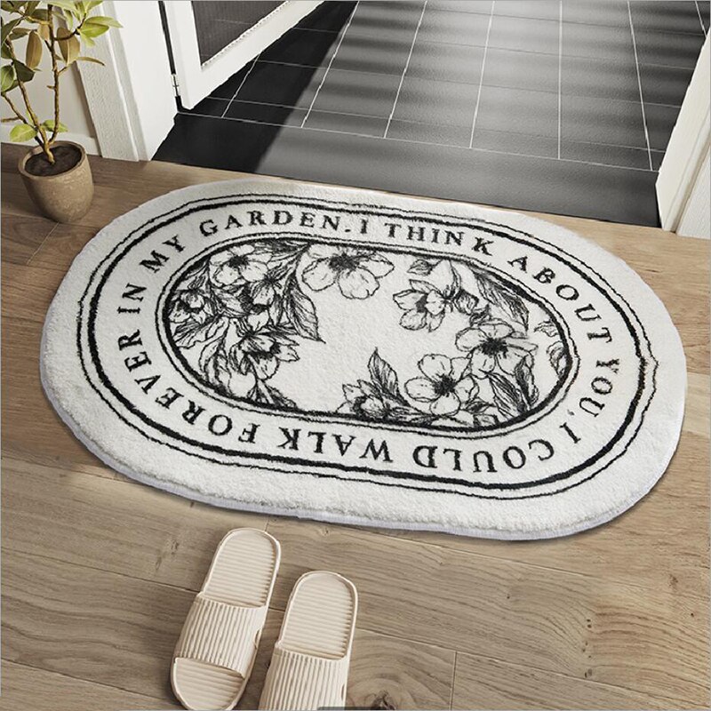 Elegante Badkamer Tapijt Decoratie Absorberend Antislip Huis En Keuken Producten Tapijt Europese Zachte Cake Fluwelen Mat Voor De deur