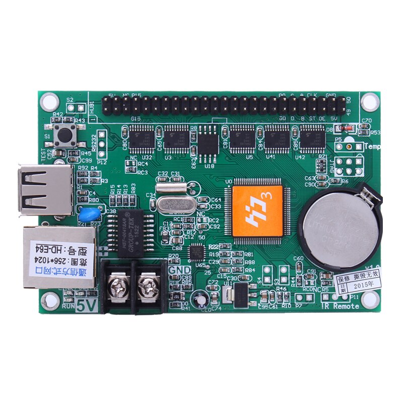 Huidu led controller card HD-E64 for P10 RGB led module cheap price