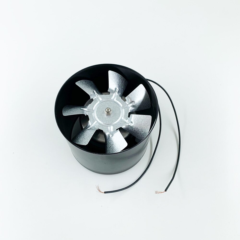 Mini Metall Kanal Abluftventilator für Schlecht Wc Luft Belüftung Mit Energie Kabel: Schwarz ohne Kabel