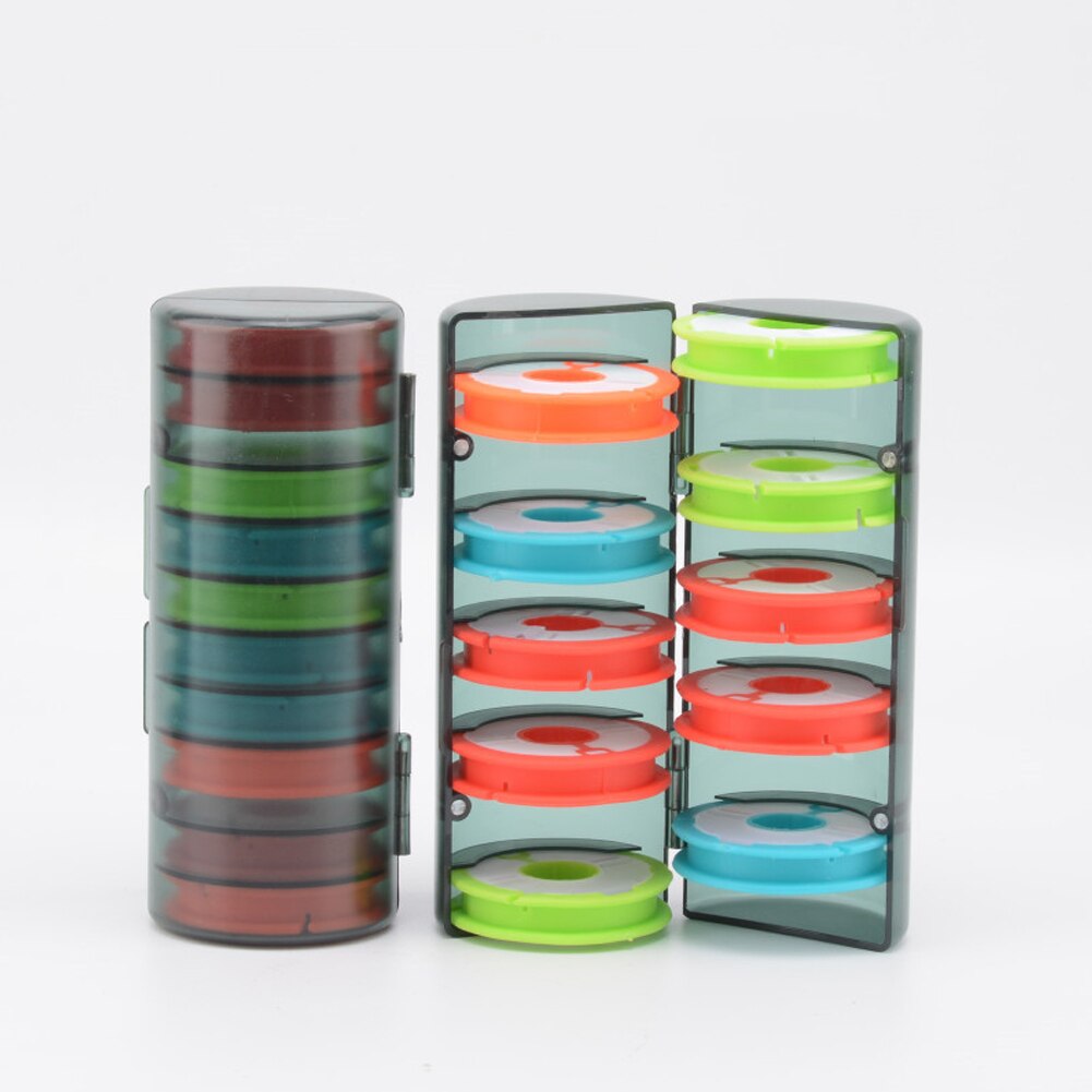 Boîte à ligne de pêche, boîte de rangement rotative de grande capacité enrouleur de bobine bobines colorées organisateur principal multi-couches