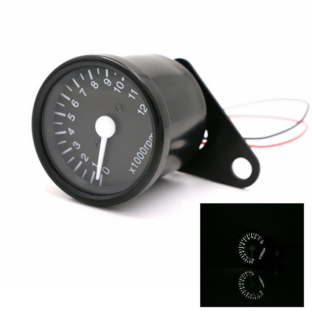 Bike Gauge LED Tachometer Motorcycle Motor Replacement Mounted Accessory