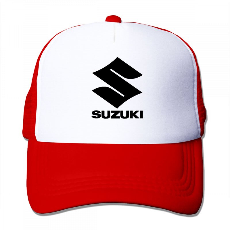 Suzuki Baseball cap men women Trucker Hats adjustable cap: 3-Red