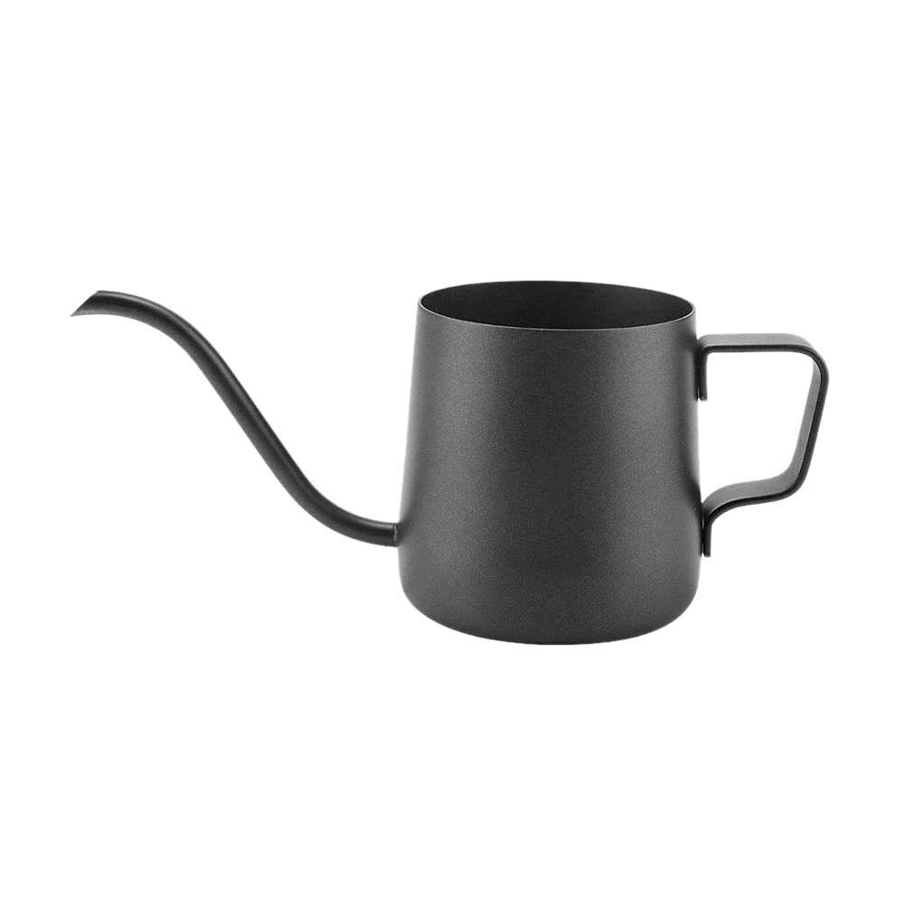 Reusable Double-Layer Coffee Filter Stainless Steel Holder Metal Mesh Funnel Baskets Split Coffees Dripper Gooseneck Teapot: Black 250ML