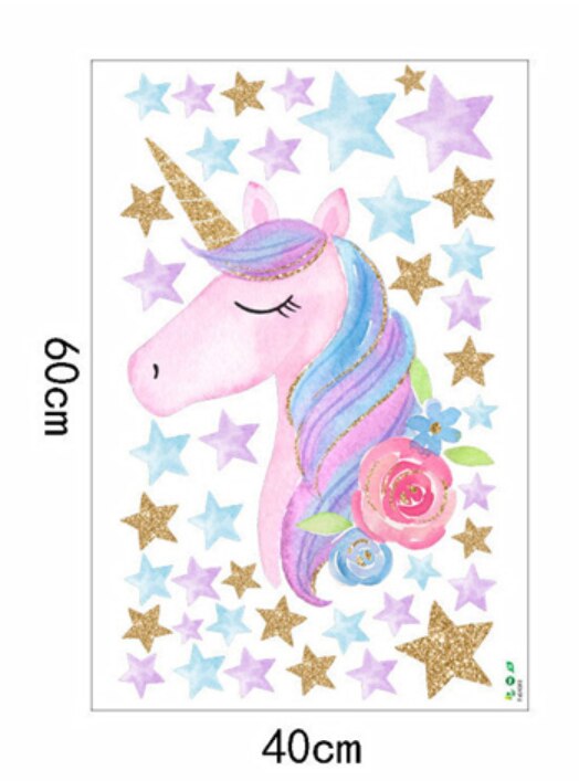 3D Eenhoorn Paard Muursticker Animal Tiger Dinosaur Home Decor Art Mural Meubels Panel Window Sticker Kinderkamer Muur Sticker