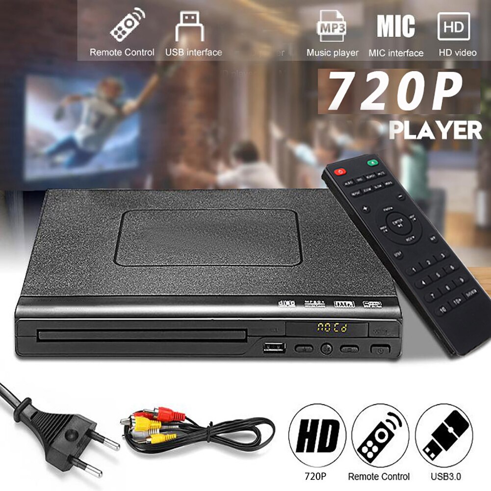 DVD Player Home DVD Player With AV Cable for TV Multi Region DVD Player With Remote Control