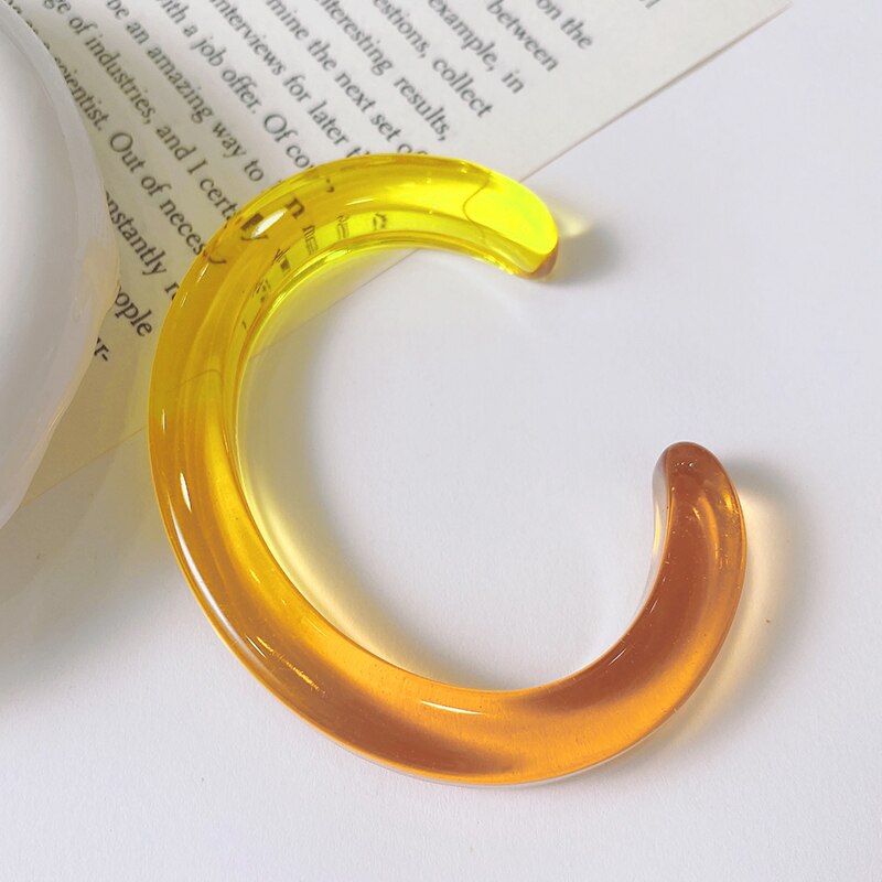 Braccialetti con ciondoli trasparenti colorati Desinger per donna braccialetti aperti indiani in resina di grandi dimensioni per gioielli di moda in acrilico per ragazza: KB242-8