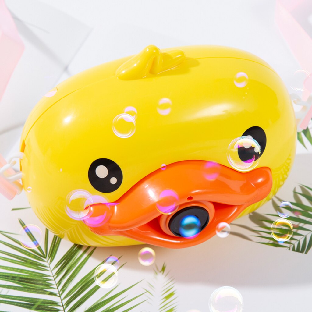 Nette Gelbe Ente blasiert Kamera freundlicher Art Spielzeug Playkit Sprudelnden für Spaß