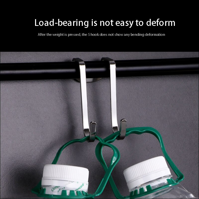 10Pcs Douche Haken Set S-Haak Kapstok Badkamer Haken Bad Douche Sn-Gebruik Als Een Handdoek hanger Badkamer Houder (8.5X4cm)