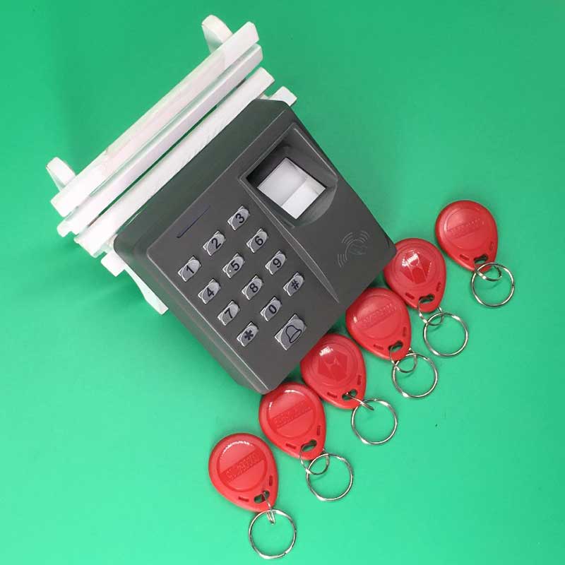 Biométrique d'empreintes digitales Code PIN porte serrure contrôle d'accès porte serrure système + 10 pièce 125 khz RFID porte-clés