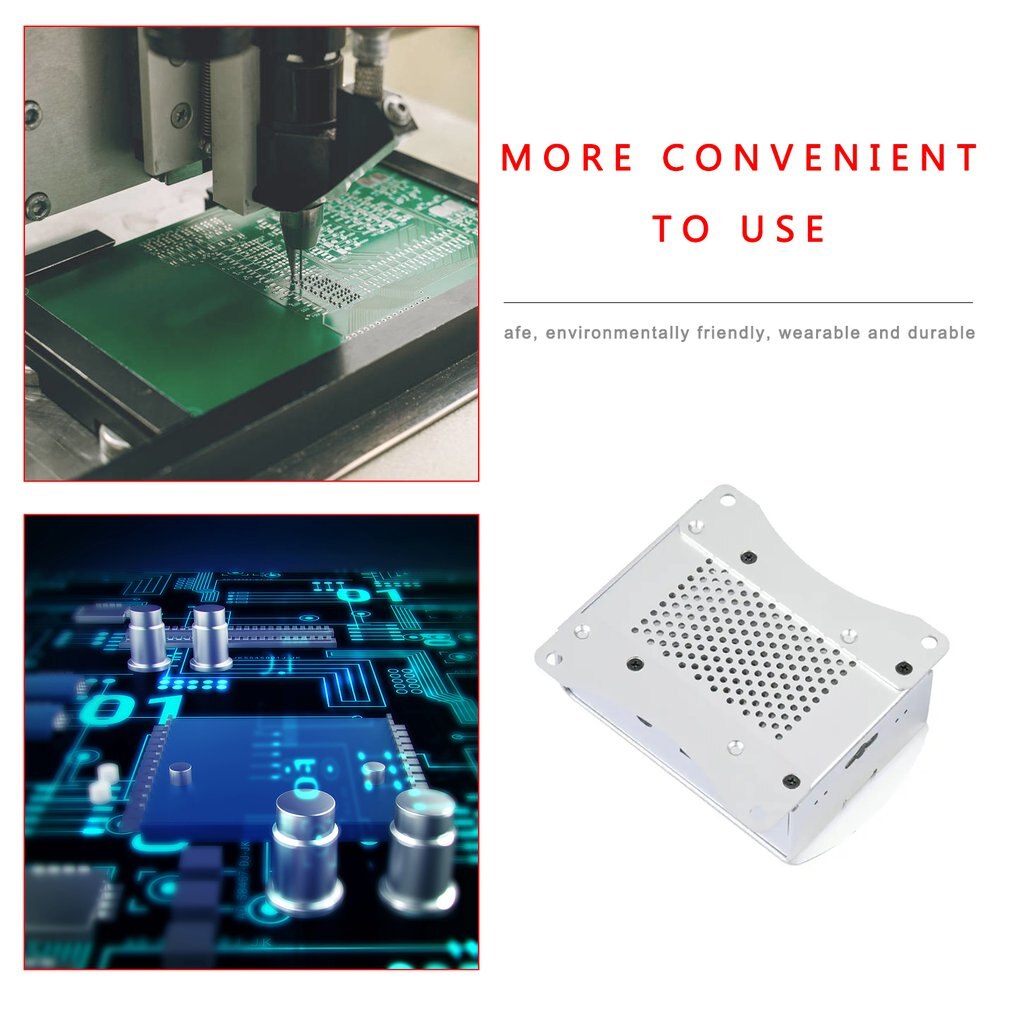 Housing Aluminum Alloy Case Dual Mounting Plate Protective Shell Metal Enclosure fit for Raspberry Pi 4 Model B
