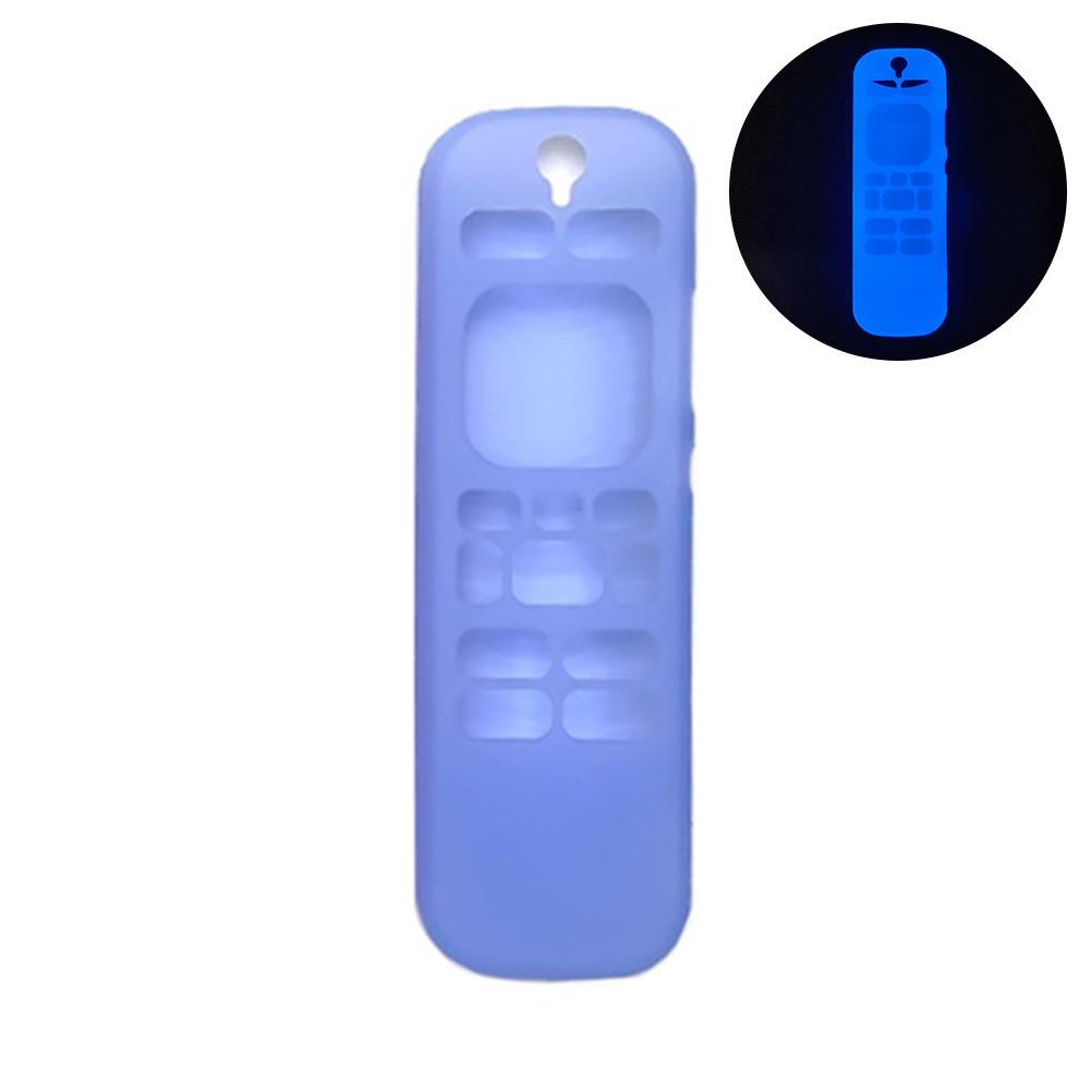 Silicone Case Durable Lightweight Protective Sleeve for Roku 3600R Remote Control: luminous blue