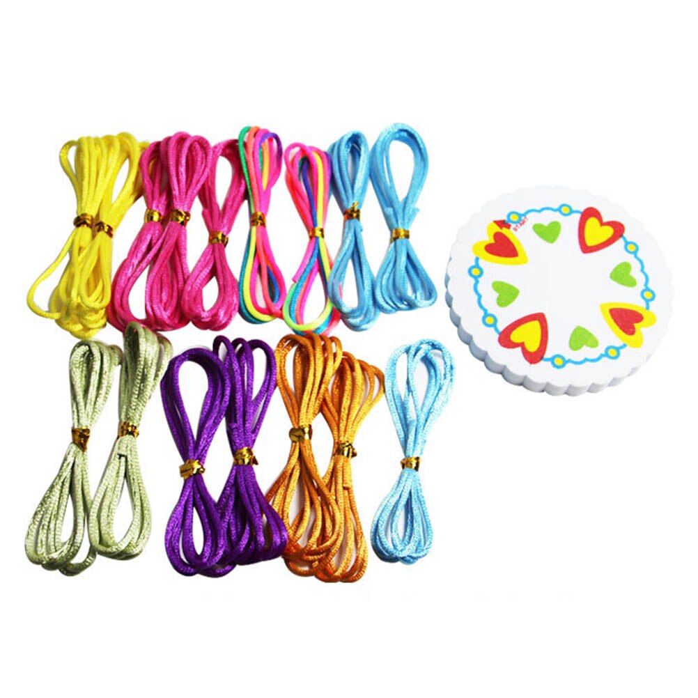 DIY Rainbow Braided Rope Bracelet Making Set DIY Bracelets Kit Girl Birthday Bracelet Making Tools Set DIY Crafts #30