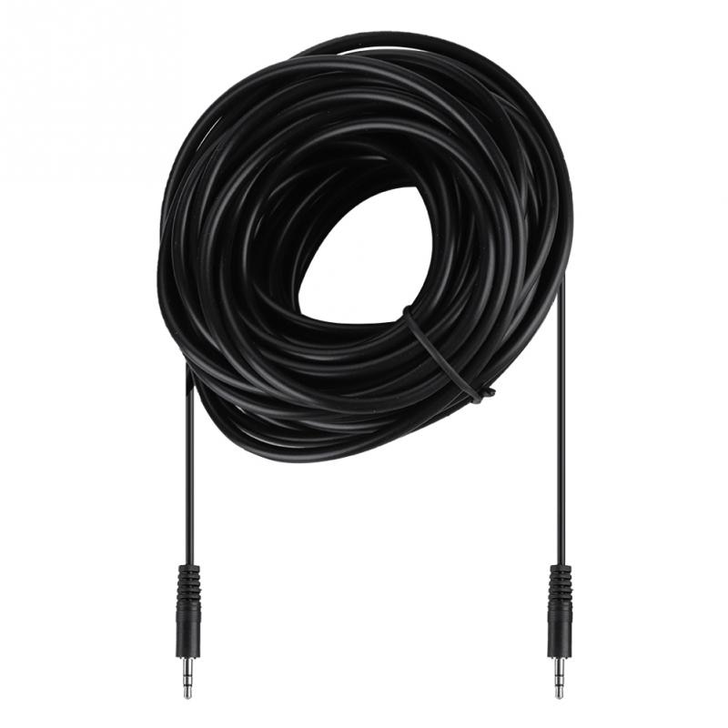3.5mm Copper Male to Male Shielded Audio Cable for Speakers Headset With AUX-Input Jack 10m 15m 20m 30m Optional
