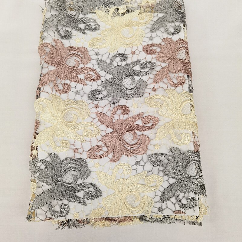 African Style Guipure Lace Fabric Nigerian Cord Lace Fabric For Women Wedding Dress