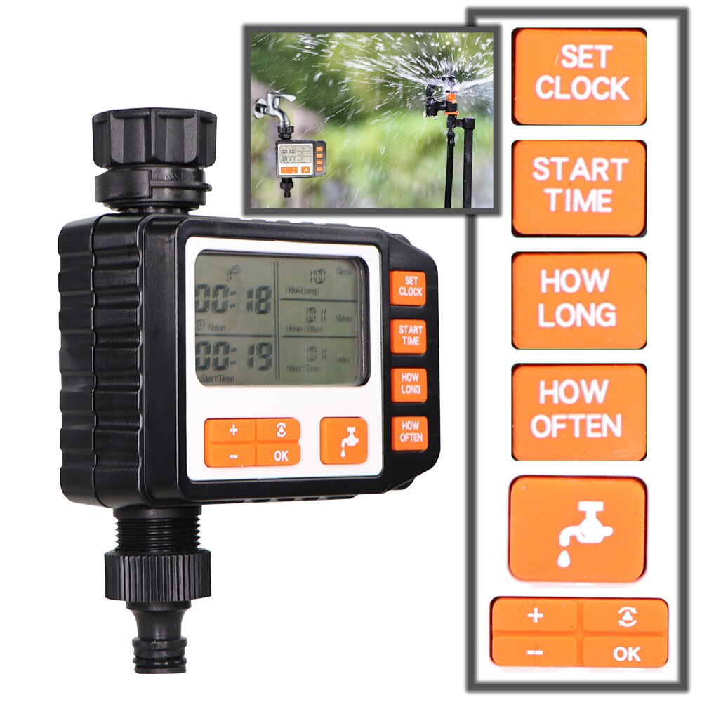 Electronic Sprinkler Automatic On Off Water Timer Waterproof Programmable Controller for Hose Tap Irrigation Flowers Equipment
