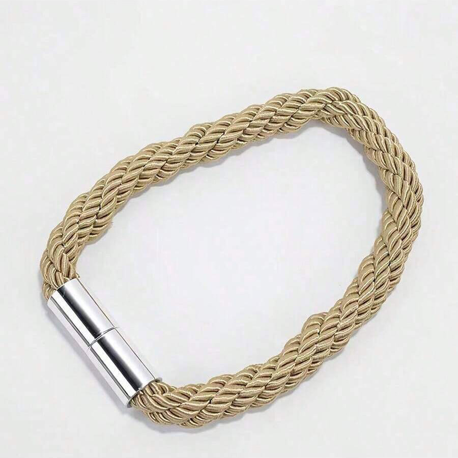 Modern Simple Thick Rope Twist Curtain Tie Rope Without Punching Installation Magnetic Buckle Decorative Home Accessories: Yellow