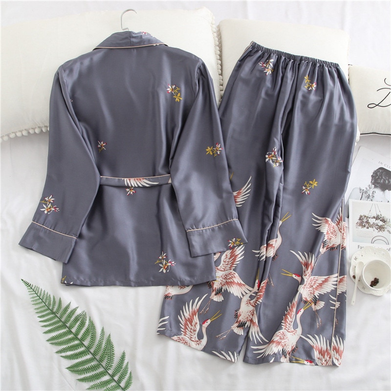 Pajamas Women Japanese Style Homewear Pajama Robe Set Comfortable Thin Sleepwear Lounge Wear Section Robe Suit Women Bath Robe