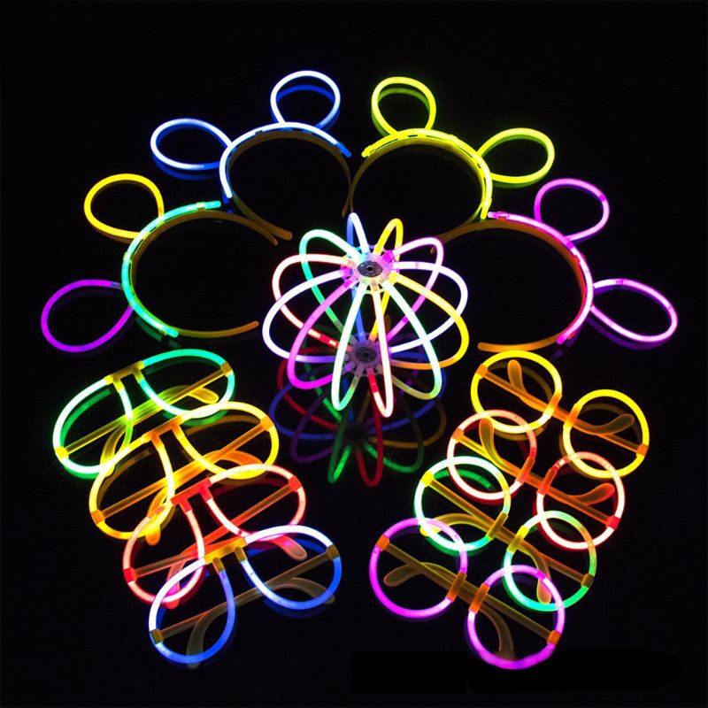 100Stck Fluoreszenz Licht glühen in dunkel Stöcke Armbänder Hochzeit Party Favor Spielzeug NEUE