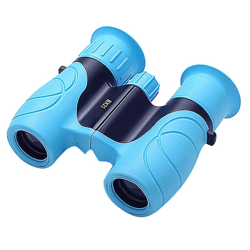 Verrekijker Voor Kinderen Hoge-Resolutie 8X21 Kleine Compacte Speelgoed Verrekijker Voor Vogels Kijken Wandelen Camping Exploratie: blue   black