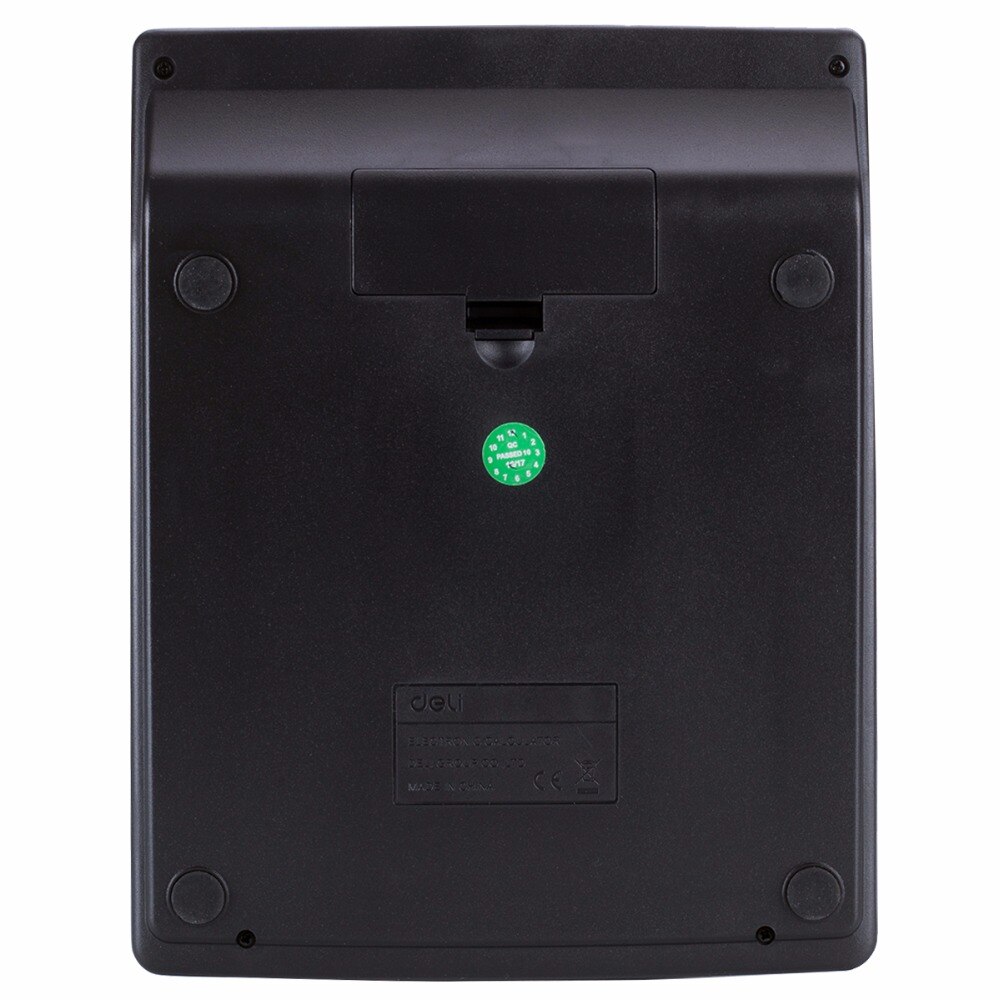 Deli 1pcs 12 Digit Display Desktop Calculator Big Voice Solar Big Button Battery Powered Calculator Office Supplies