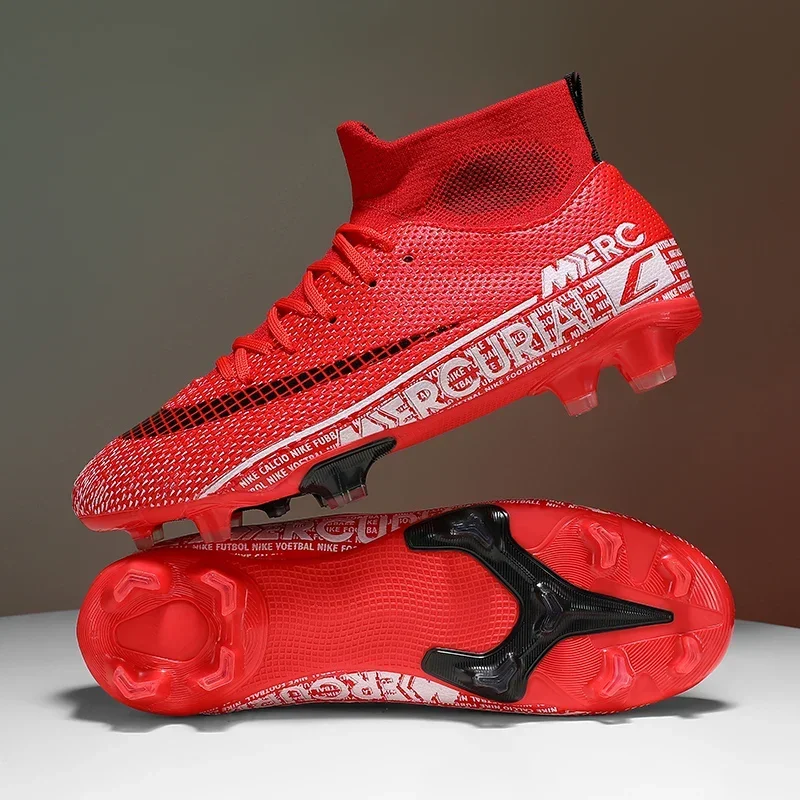 Herr fotbollsskor ankelskydd pojkar fg fotbollsskor sneakers sportskor unisex matchskor bekväma: Blå / 38
