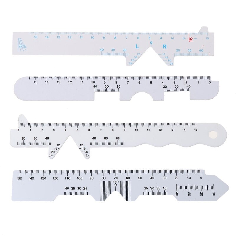 4 Types White Straight Edge PD Ruler Pupillary Distance Rulers 649C