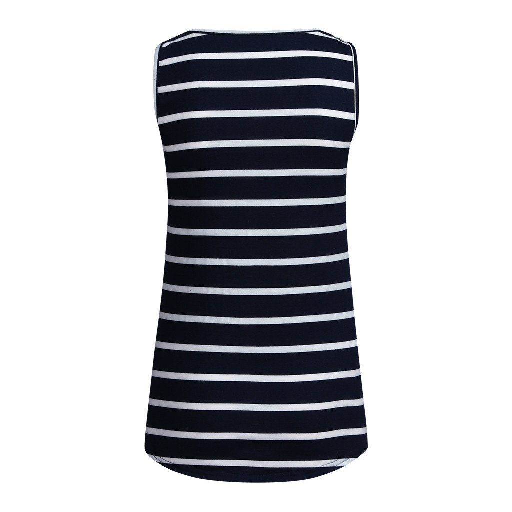 Women's Maternity Sleeveless Stripe Tops Nursing Pregnant Baby Vest Clothes breastfeeding blouse summer mujer embarazada tops