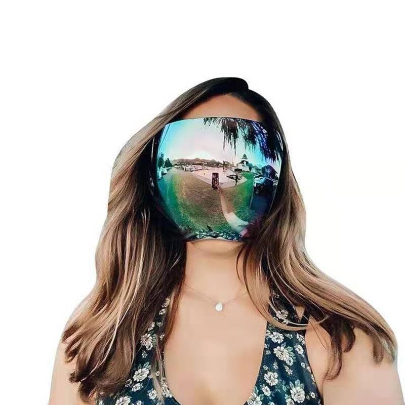 Gesicht Schild Sonnenbrille Visier Volle Gesicht Abdeckung Visier Gläser UV400 Schutz Brillen Auto Motorrad Fahrrad Fahrer Brille: grün
