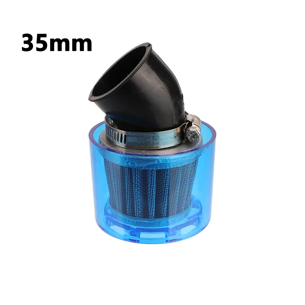 Motorfiets Universele 28/32/35/38/42/48mm Spatwaterdichte Luchtfilter Cleaner voor 50cc-250cc Motor Pit Crossmotor Scooter ATV Quad: Blauw