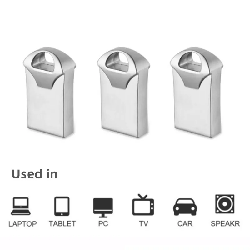 Mini Silvery Pendrive Family Photo 8GB 16GB 32G Small USB Flash Drive 64GB Memory Stick for PC Memoria 2.0 Thumbdrive Business