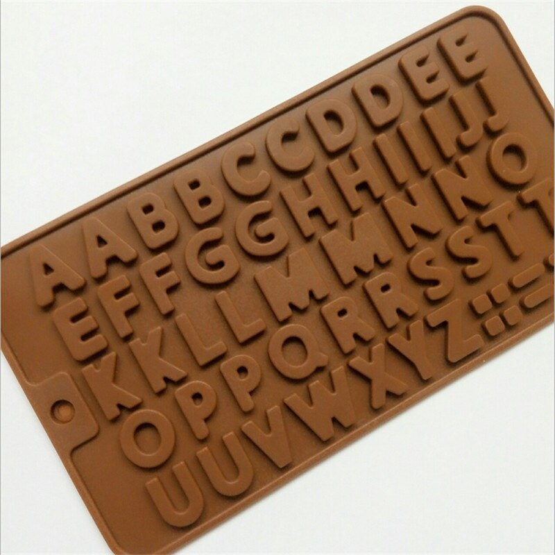 1pc diy form silikon chip mini fondant sjokolade bakeware alfabetet