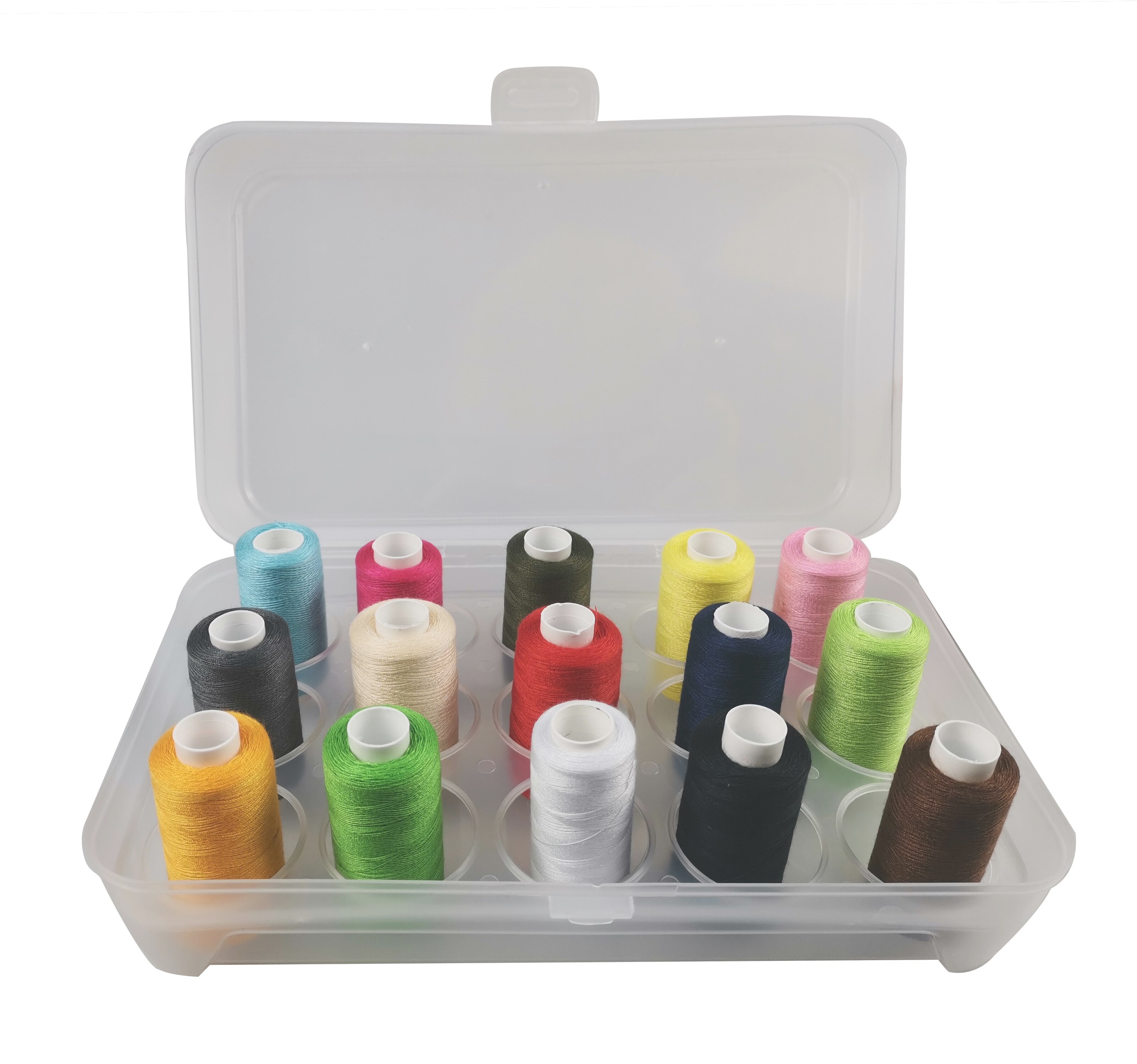 Sewing Machine Thread 15 Colors Polyester High Qality 550 Yards For Hand Sewing,Sewing Machine,Quilting,Serger,Overlock: 15 colors box