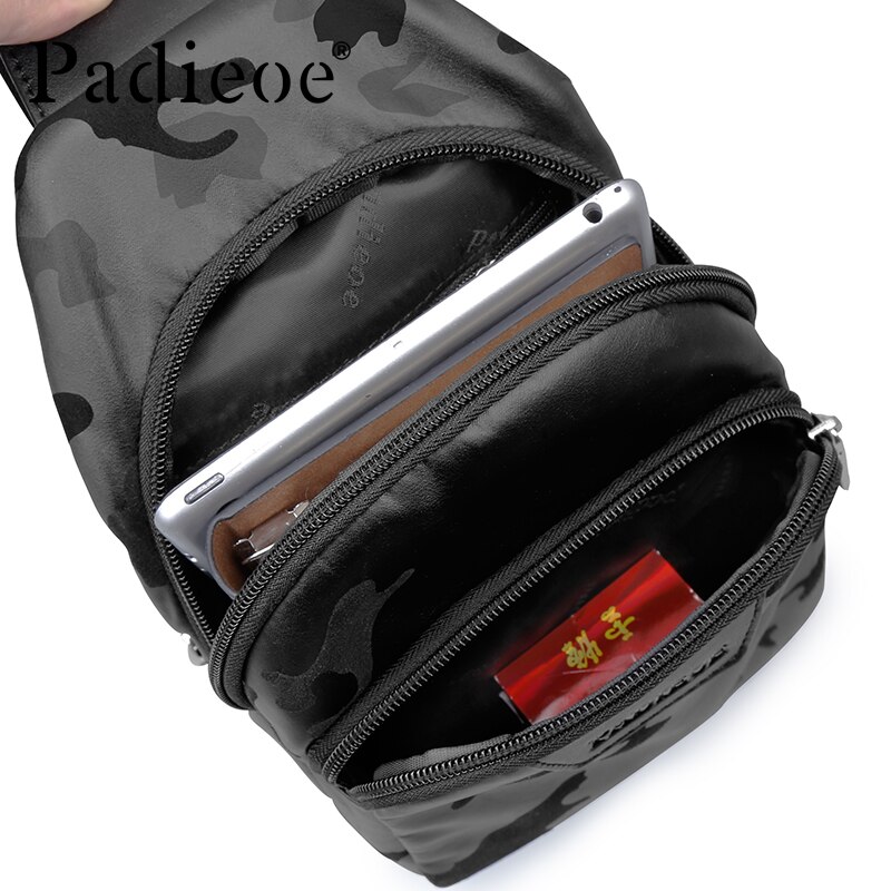 Padieoe mannen sling bag canvas borst schoudertas crossbody tassen satchel mode