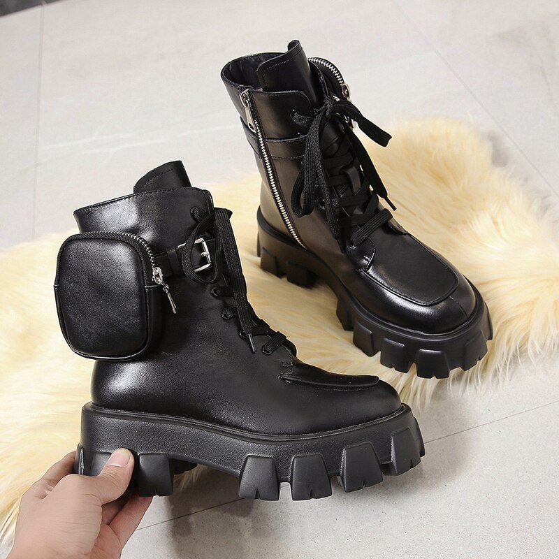 grosses bottes poche plate-forme bottes femmes bottines femme semelle poche bottines femmes Botas Mujer grande taille