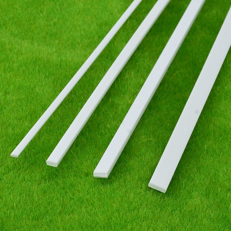 40Pcs ABS Solid Flat Rod Side 2*4mm/1*2mm/1.5*5mm/3*1.5 Construction Sand Table DIY Handmade Model Material Plastic 25cm Length