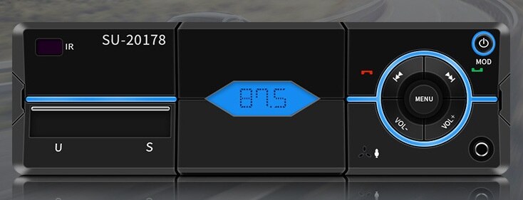 SU-20178 macchina stereo Lettore MP3 Unità di Testa Radio Fm Bt Usb Aux Supporto Del Telefono con Telecomando di Controllo Sd Bluetooth auto Radio: Default Title