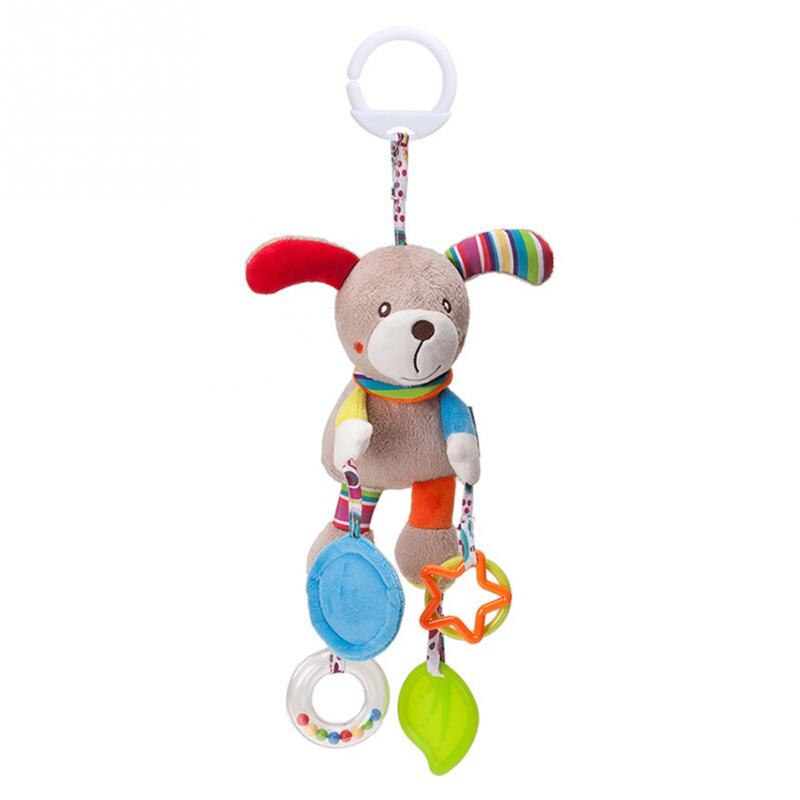 1PC Karikatur Baby Spielzeug Bett Kinderwagen 0-12 monate Baby Handy, Mobiltelefon Hängen Rasseln Neugeborenen Plüsch Spielzeug Baby spielzeug für Baby J0137: Hund