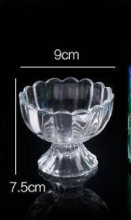 Glas blyfri gennemsigtig dessert juice salat glas mælk te milkshake drikke kop is skål is kop vand kop glas: 3 stykker