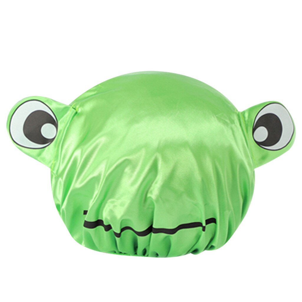Cartoon Leuke Waterdichte Douche Cap Thicken Bad Hoed Badmuts voor Vrouwen Anti Olie Hoed touca de cetim # EEN: C