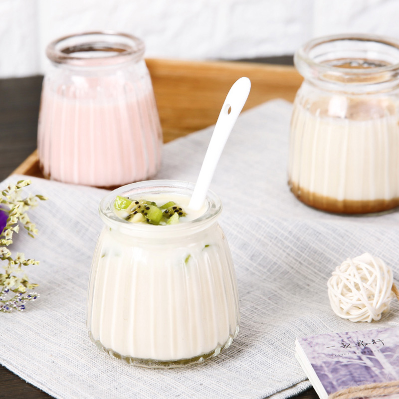 1 stuk 100-200ml geraspte pudding fles yoghurt beker mousse beker glazen fles zelfgemaakte melk yoghurt fles hoog borosilicaat