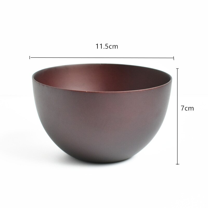Cuenco de ensalada de madera Natural profundo caqui gran sopa de ensalada de madera redonda platos tipo tazón juego de utensilios de cocina de madera Premium: Brown M