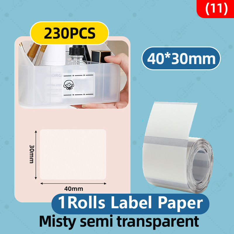 Niimbot Transparent Stickers Label Printer Stickers Portable Printer Niimbot Thermal Paper Labels Official Genuine For B1/B21: Light Red